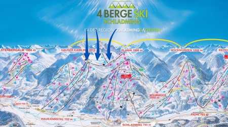 Locatie nieuwe Mitterhausalmlift in Schladming-Dachstein.